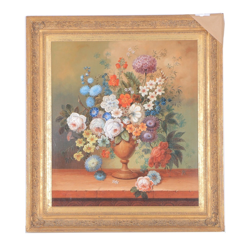 Jeannine Albert Oil on Canvas "Floral"