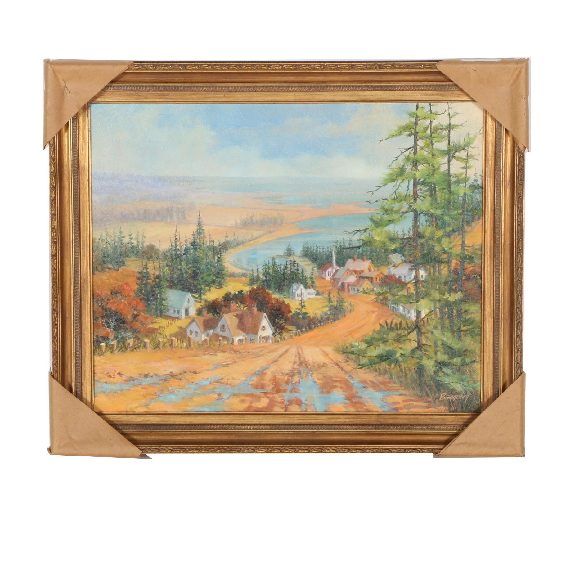 Richard Bagguley Oil on Canvas "New England Landscape"