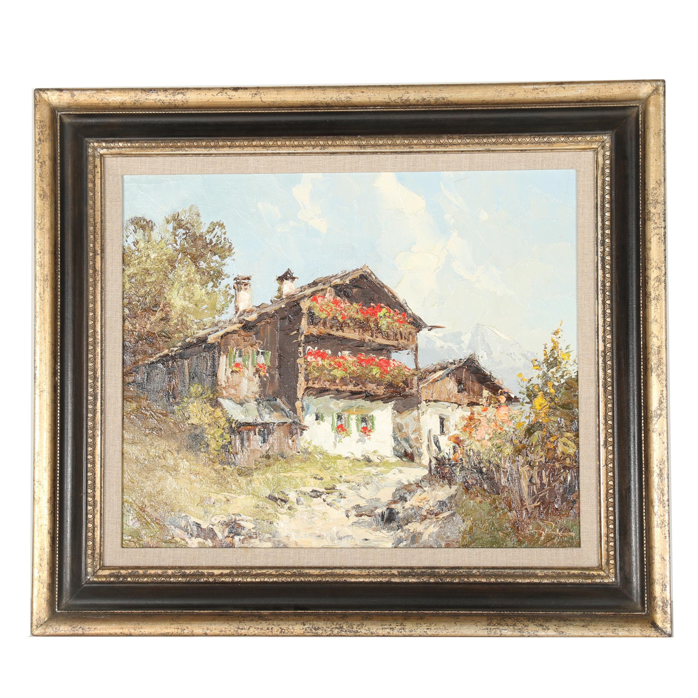 Erich Paulsen Oil Painting of "Chalet"