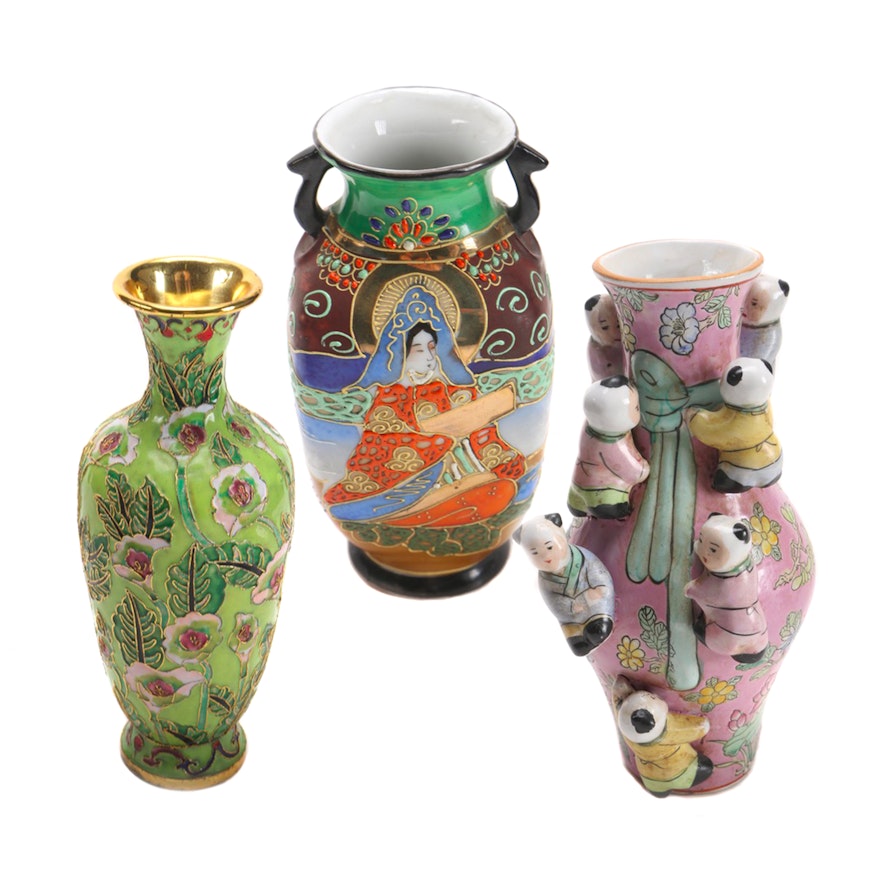 Selection of Asian Inspired Vases