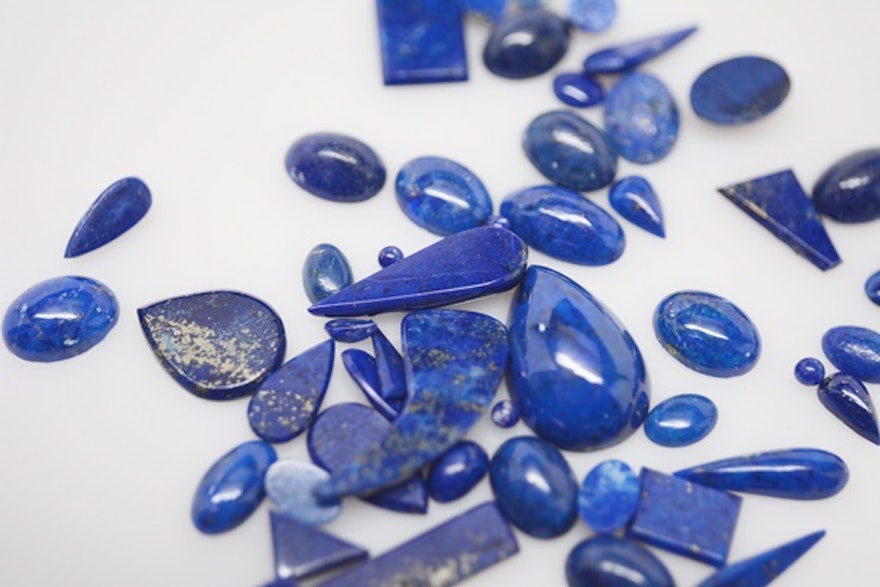 Collection of Loose 40.28 CTW Natural Lapis Lazuli Gemstones