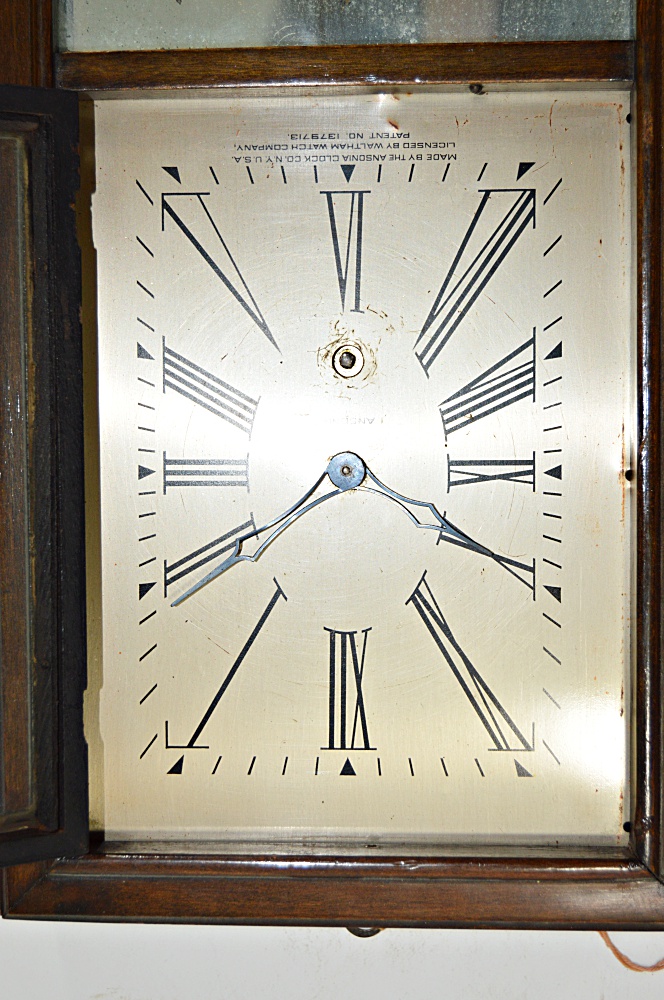 Art Deco Ansonia Waltham Wall Mirror Clock