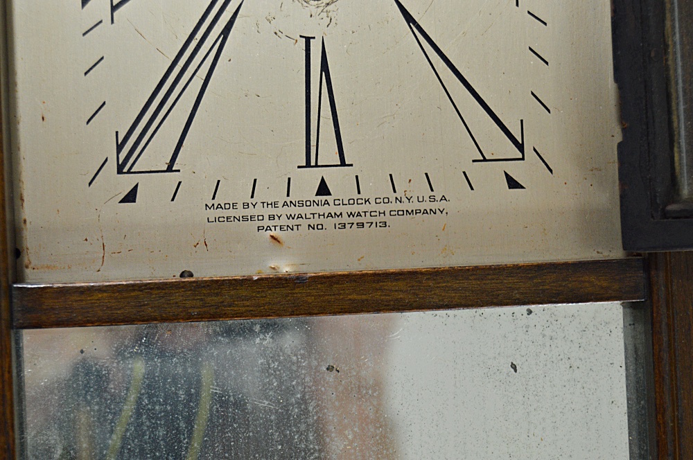 Art Deco Ansonia Waltham Wall Mirror Clock