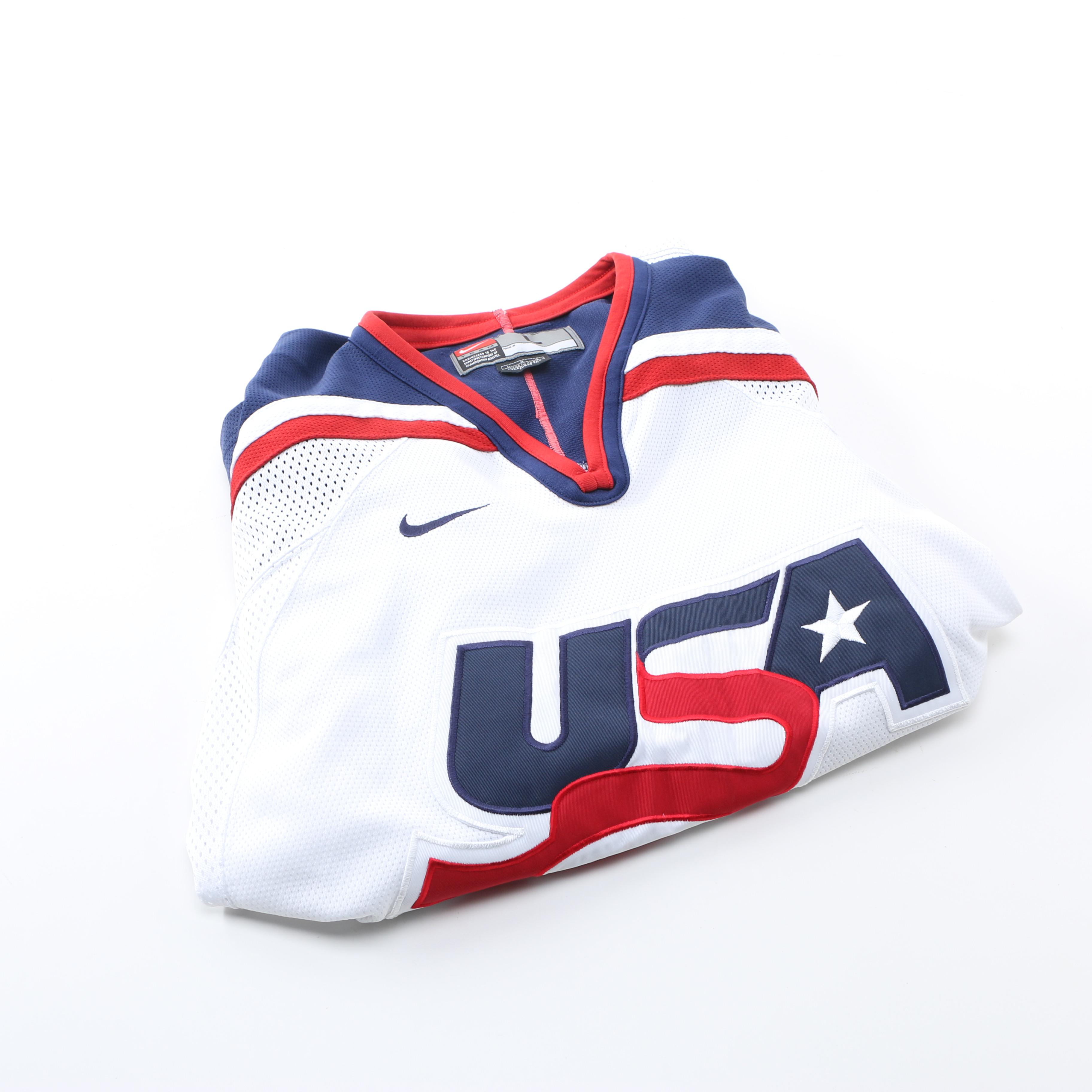 Nashville Predators Jersey and Goalie Helment and USA Hockey Jersey