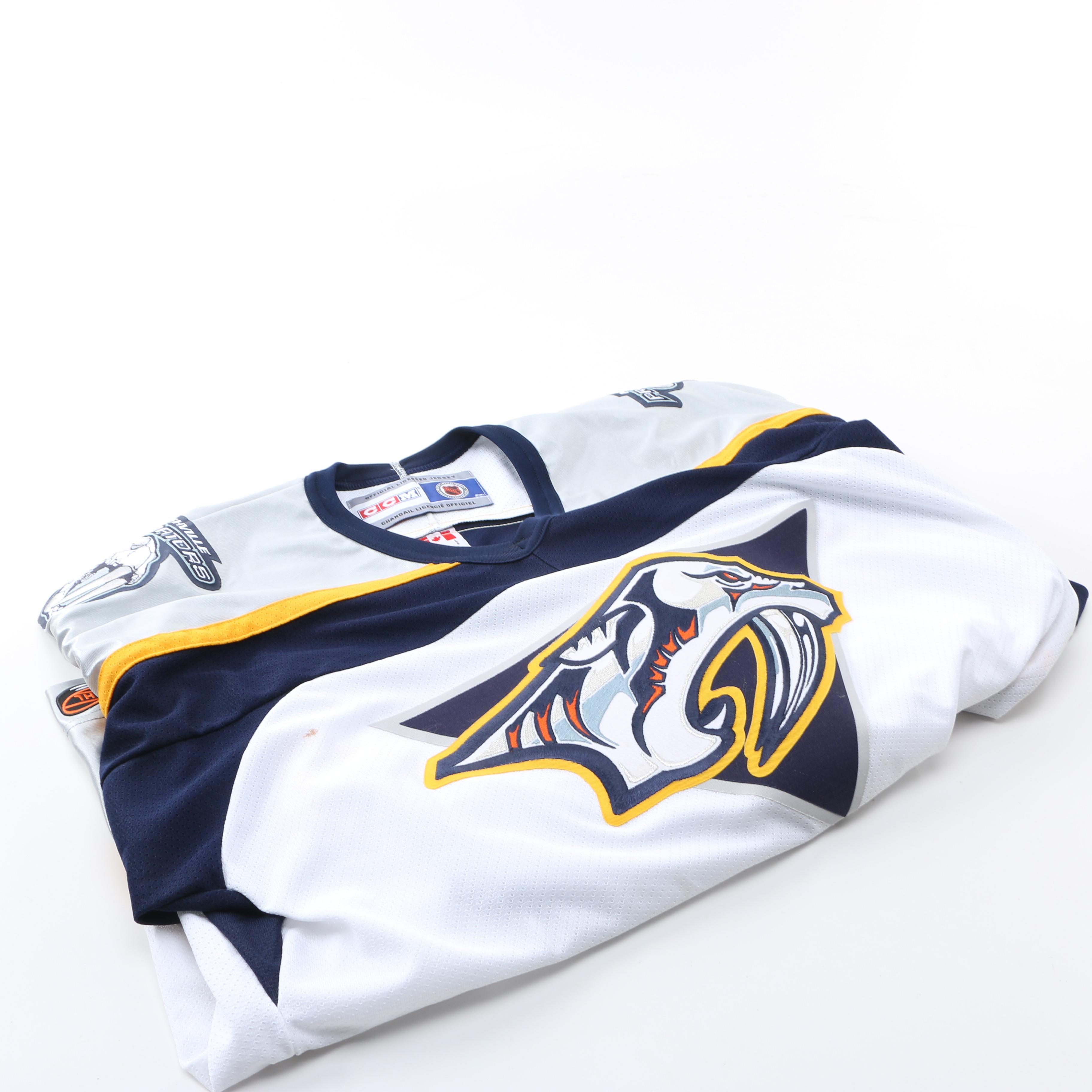 Nashville Predators Jersey and Goalie Helment and USA Hockey Jersey