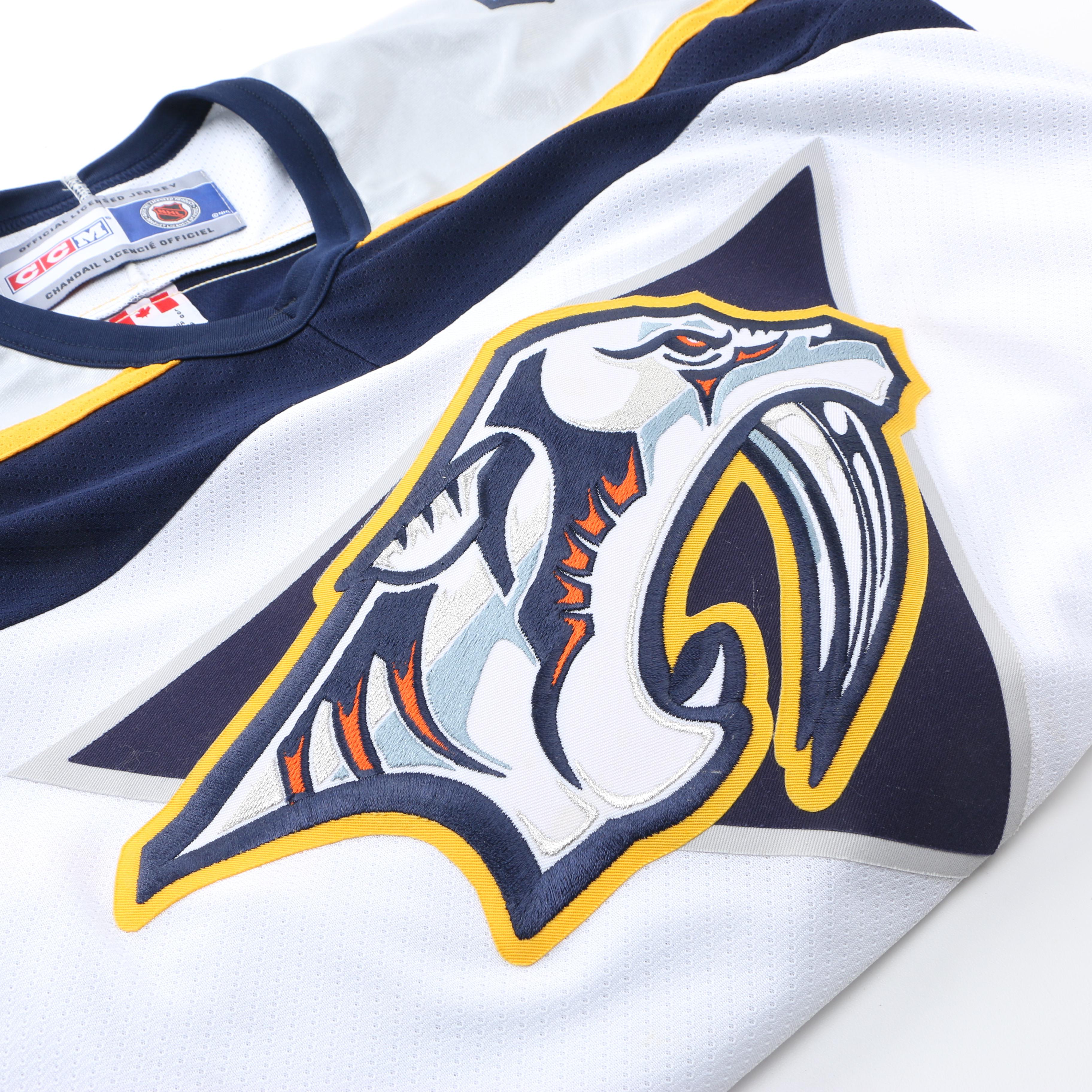 Nashville Predators Jersey and Goalie Helment and USA Hockey Jersey