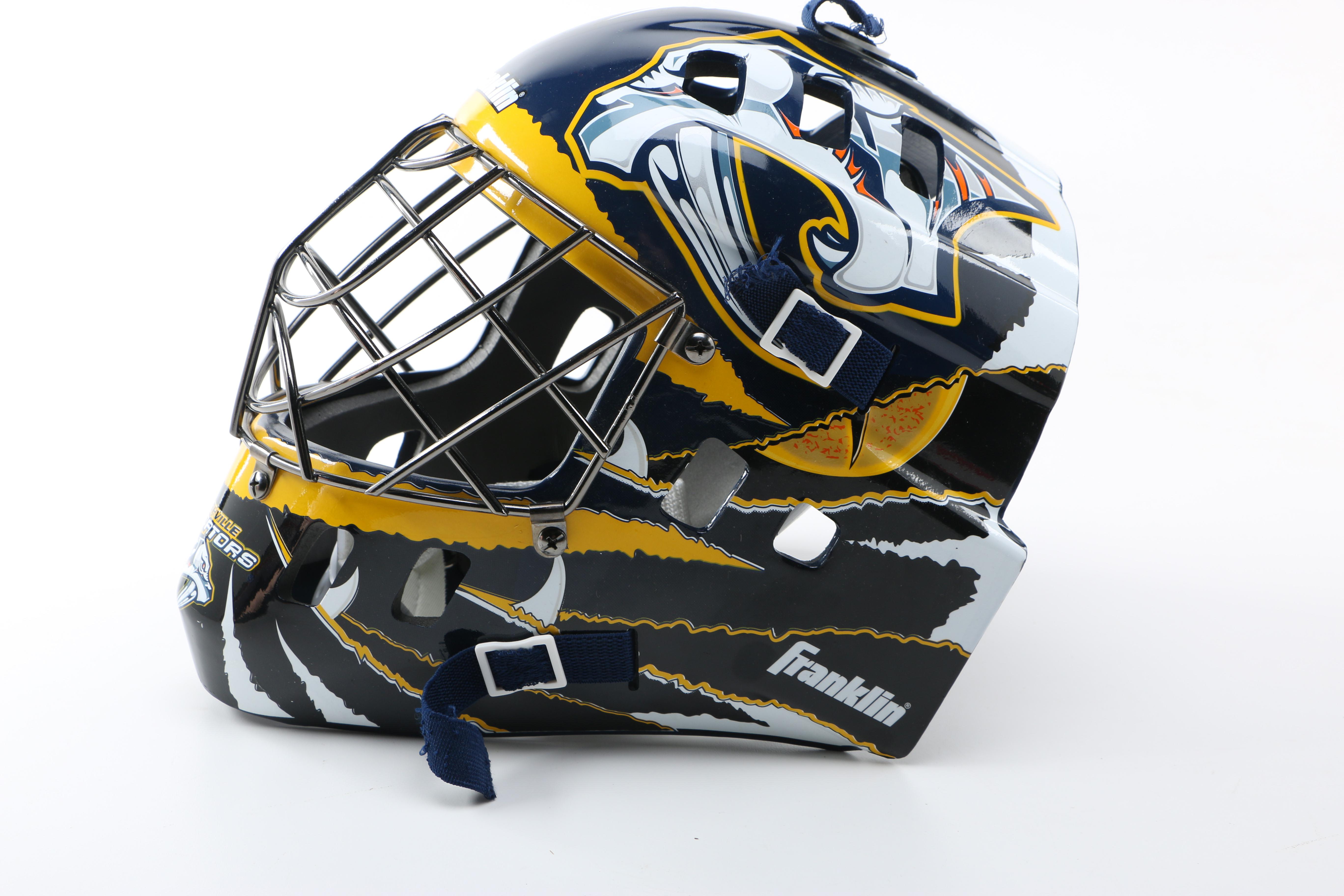 Nashville Predators Jersey and Goalie Helment and USA Hockey Jersey