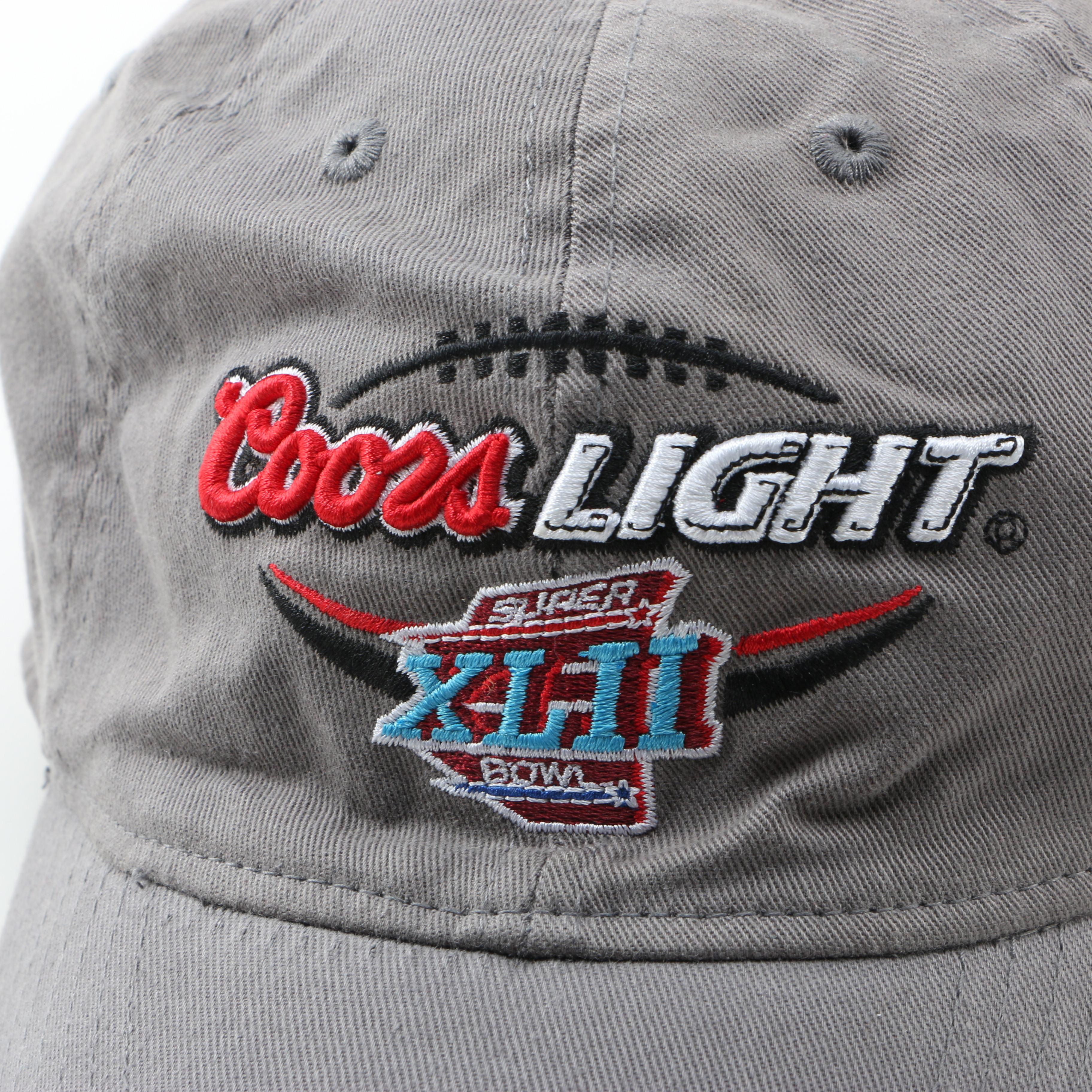 Collection of Hats and Super Bowl Souvenirs