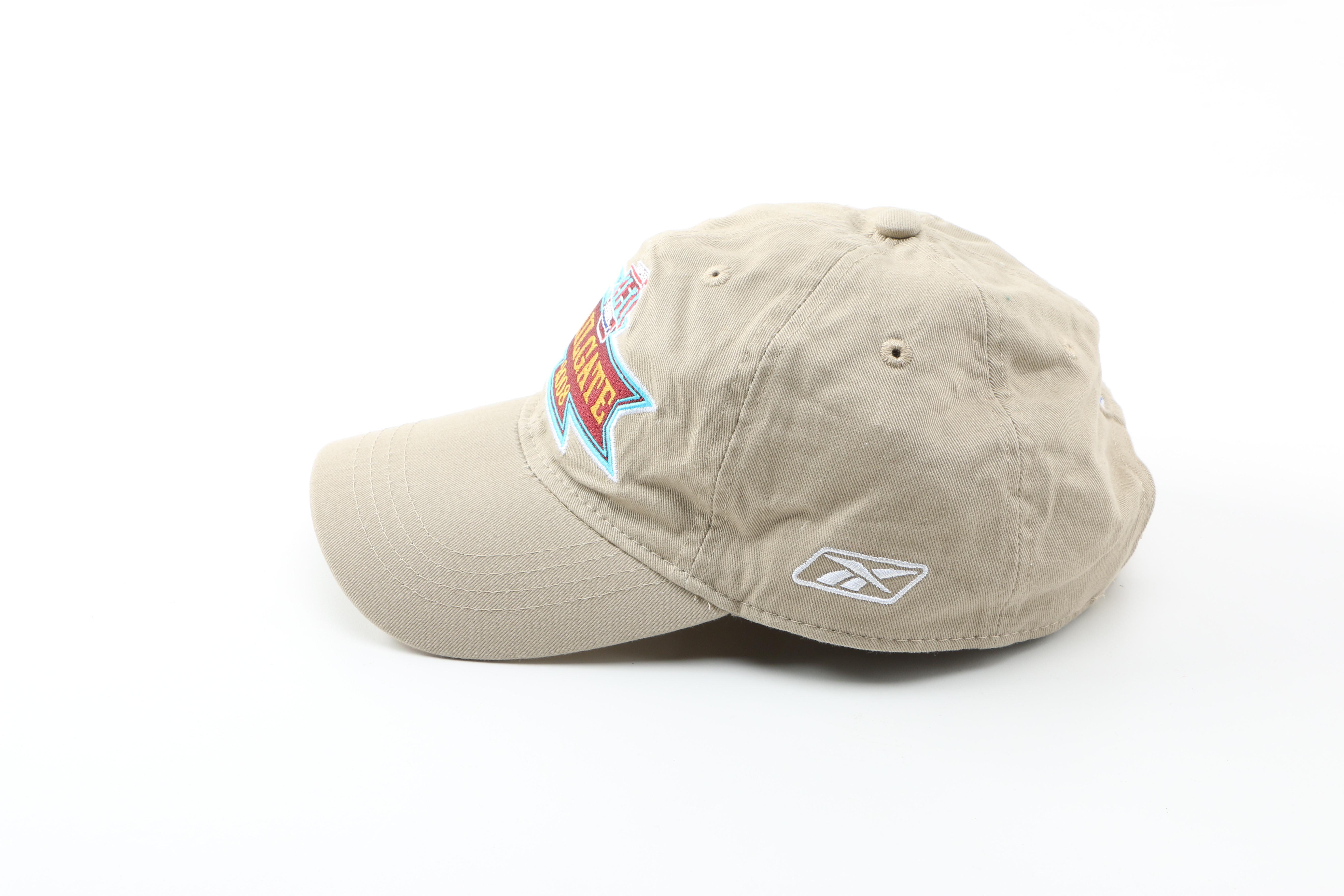 Collection of Hats and Super Bowl Souvenirs