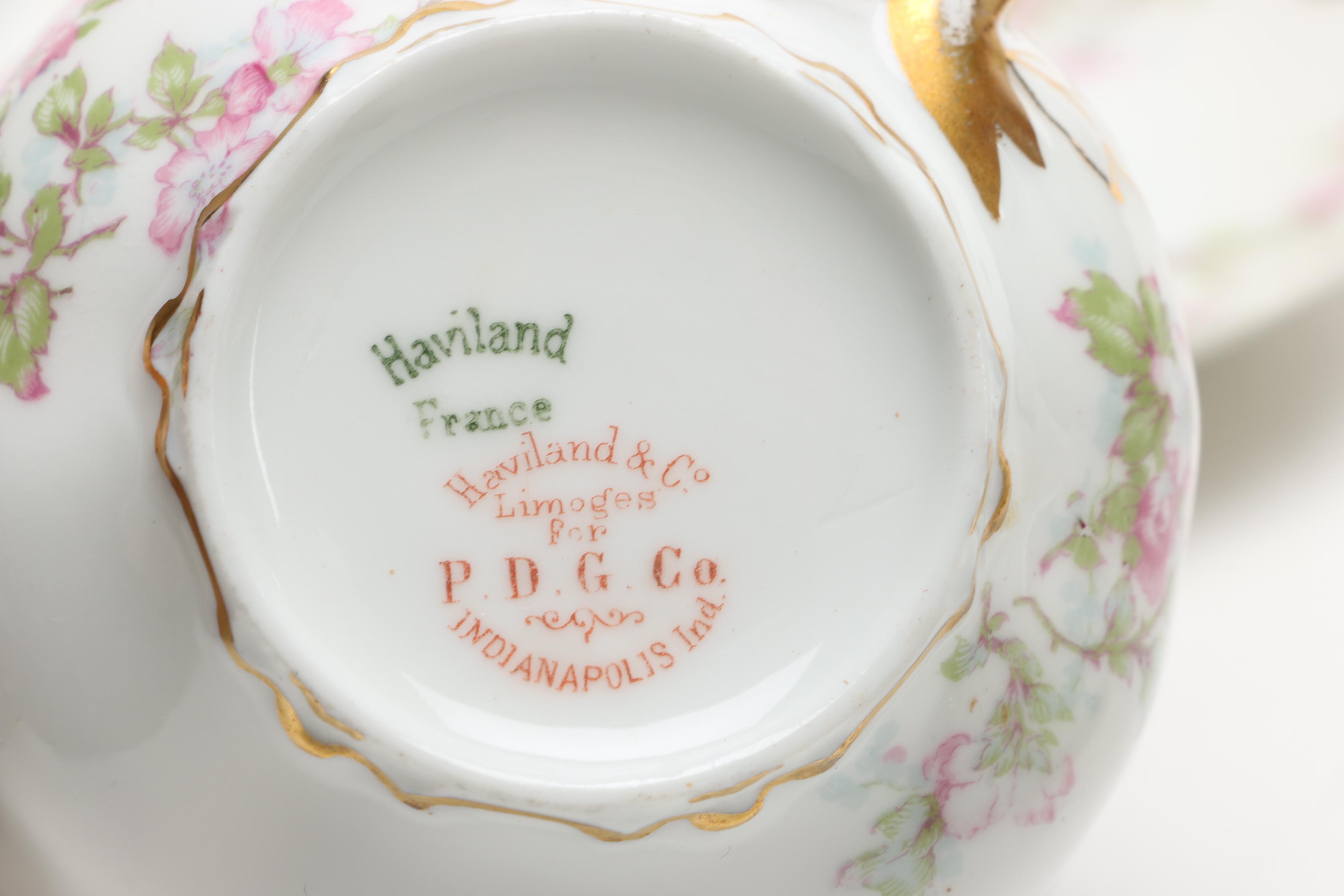 Haviland & Co. Limoges Teacups and Saucers