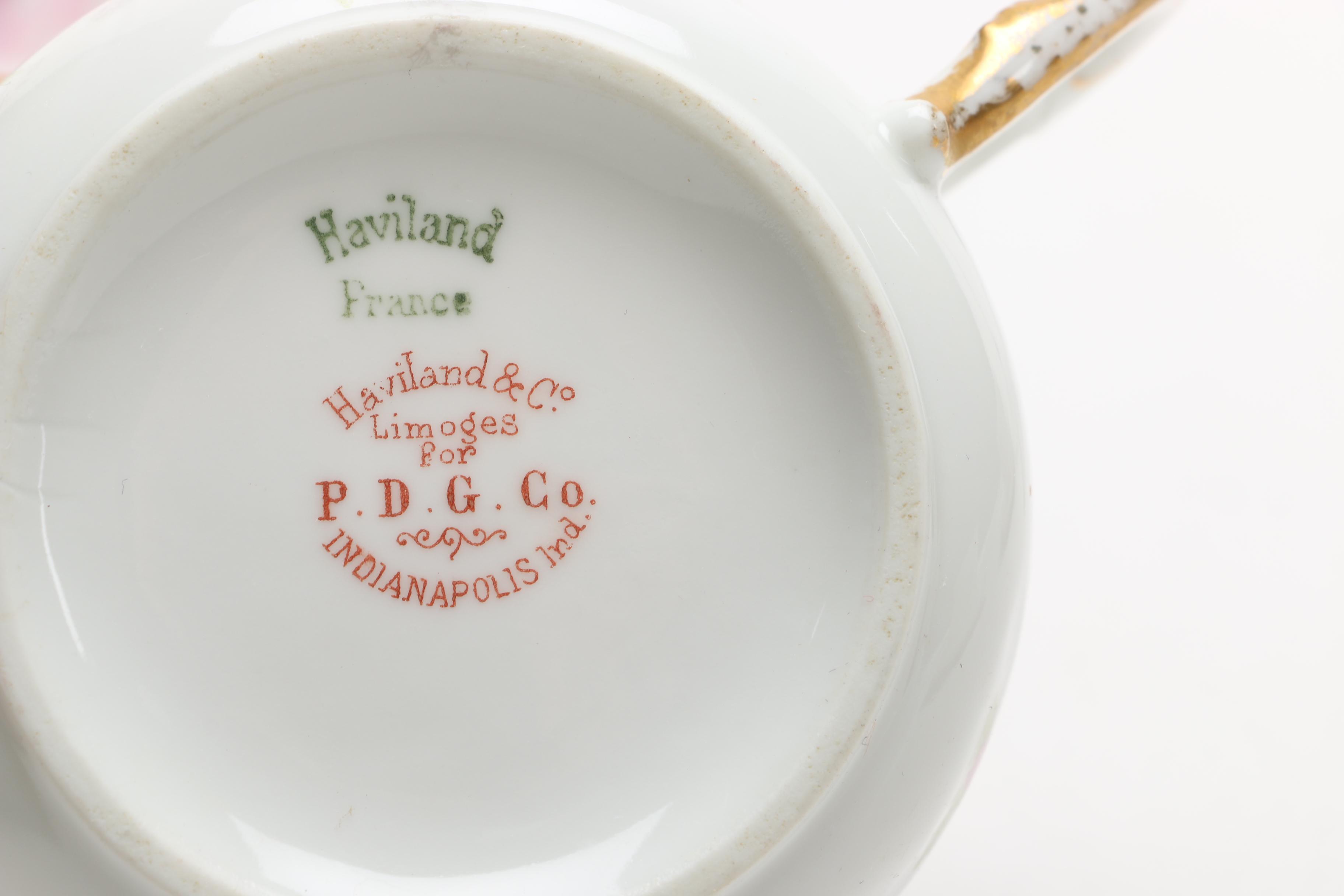 Haviland & Co. Limoges Teacups and Saucers