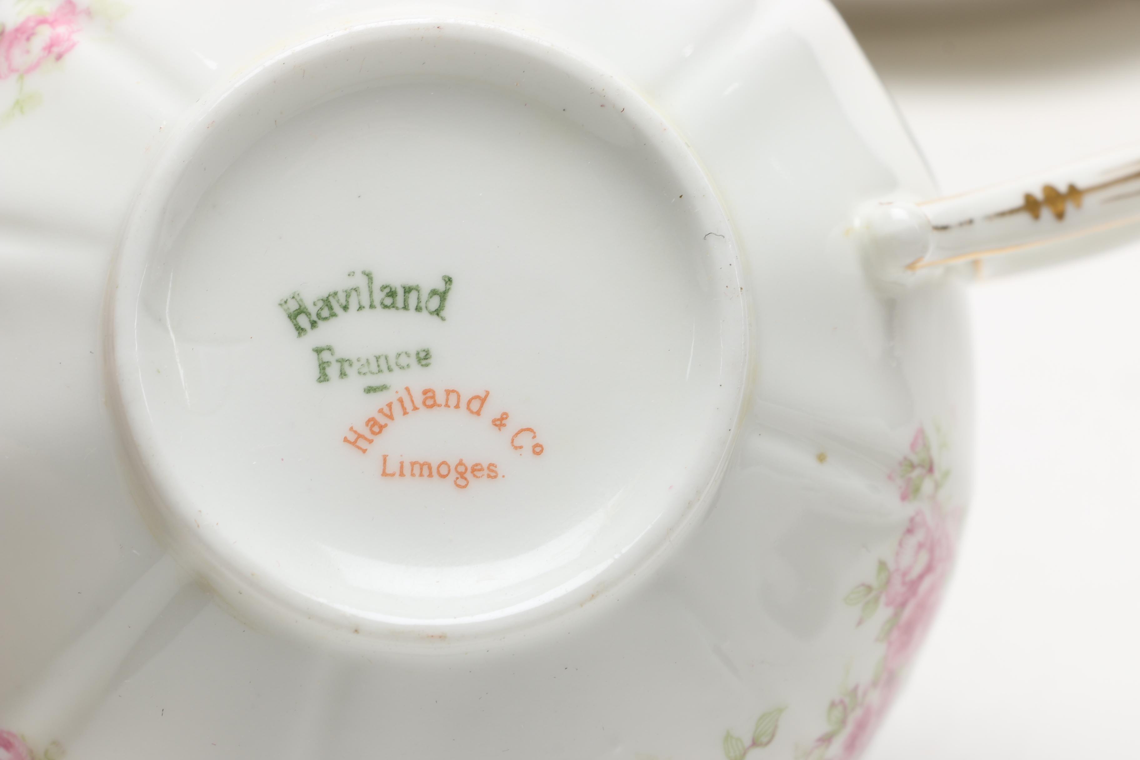 Haviland & Co. Limoges Teacups and Saucers