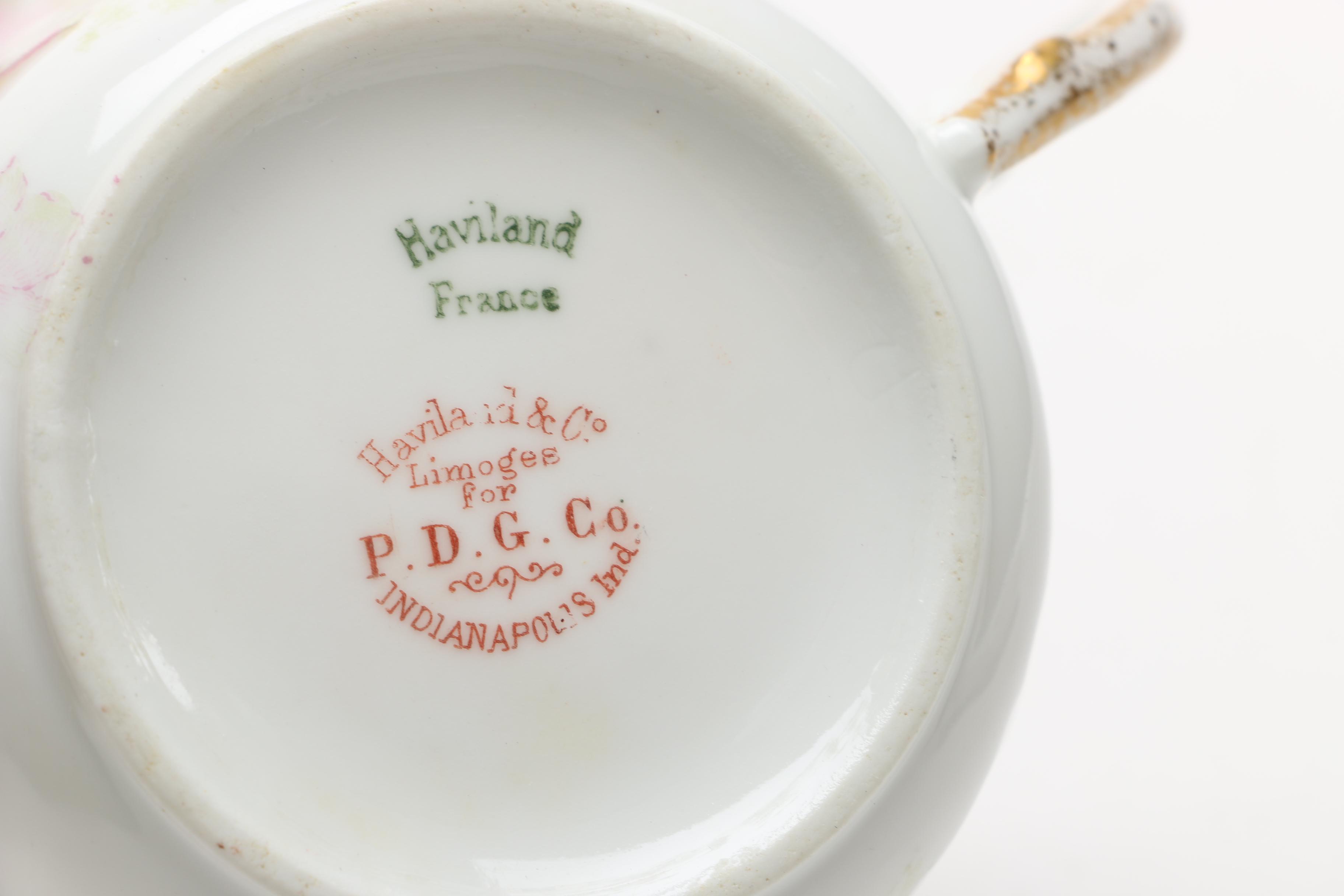 Haviland & Co. Limoges Teacups and Saucers