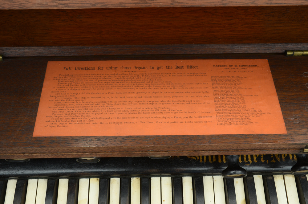 Victorian B. Shoninger Pump Organ