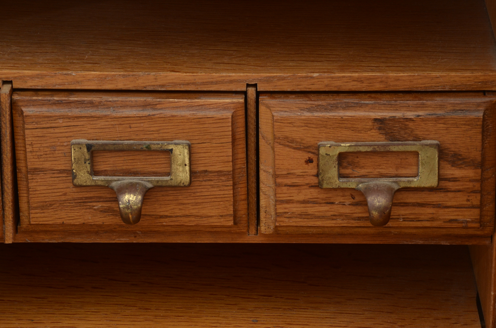 Oak Roll-Top Tambour Desk