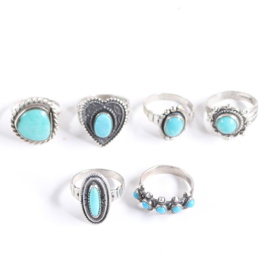 Sterling Silver and Stone Rings