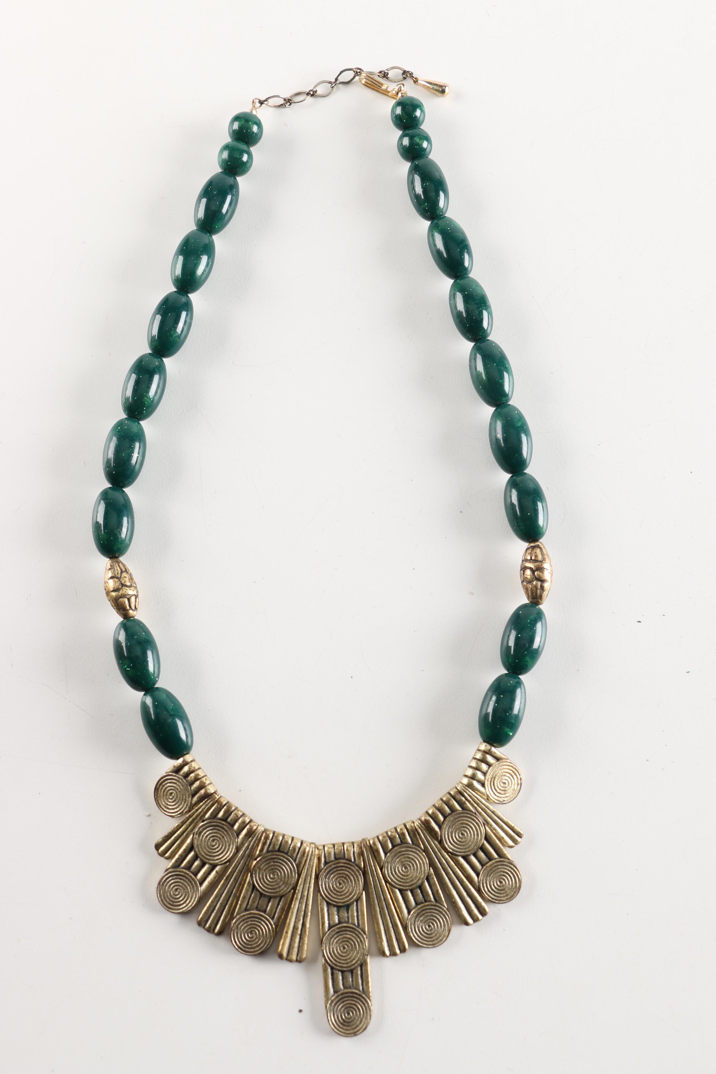 Costume Jewelry Including Lizard Brooch