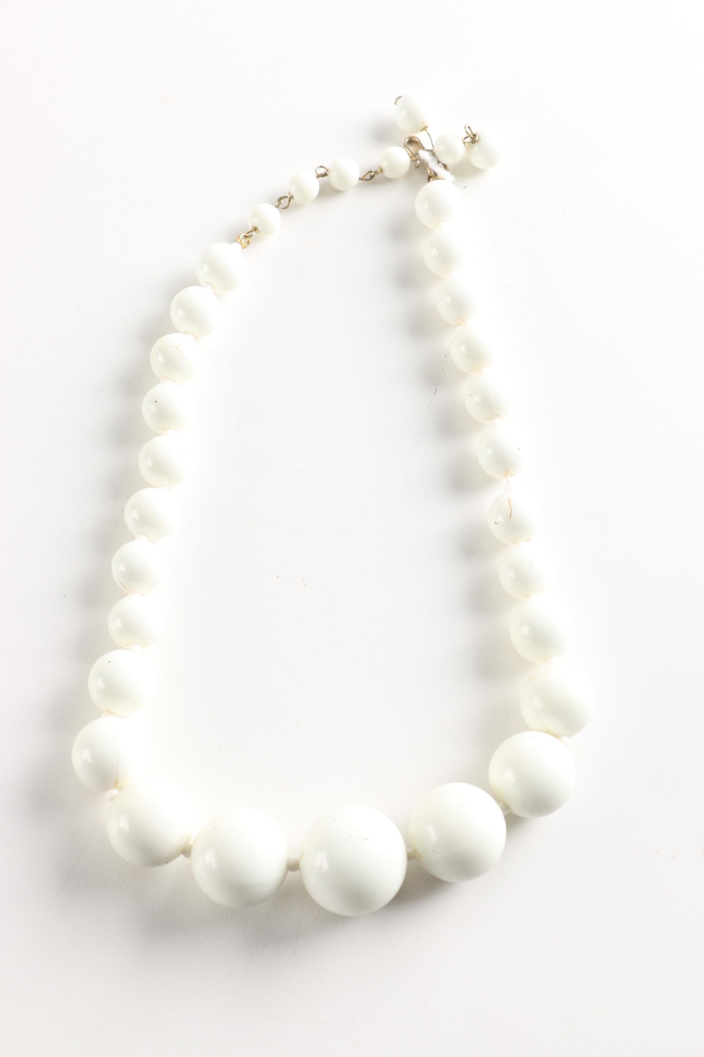 Costume Jewelry Including Native American Style Beaded Necklace