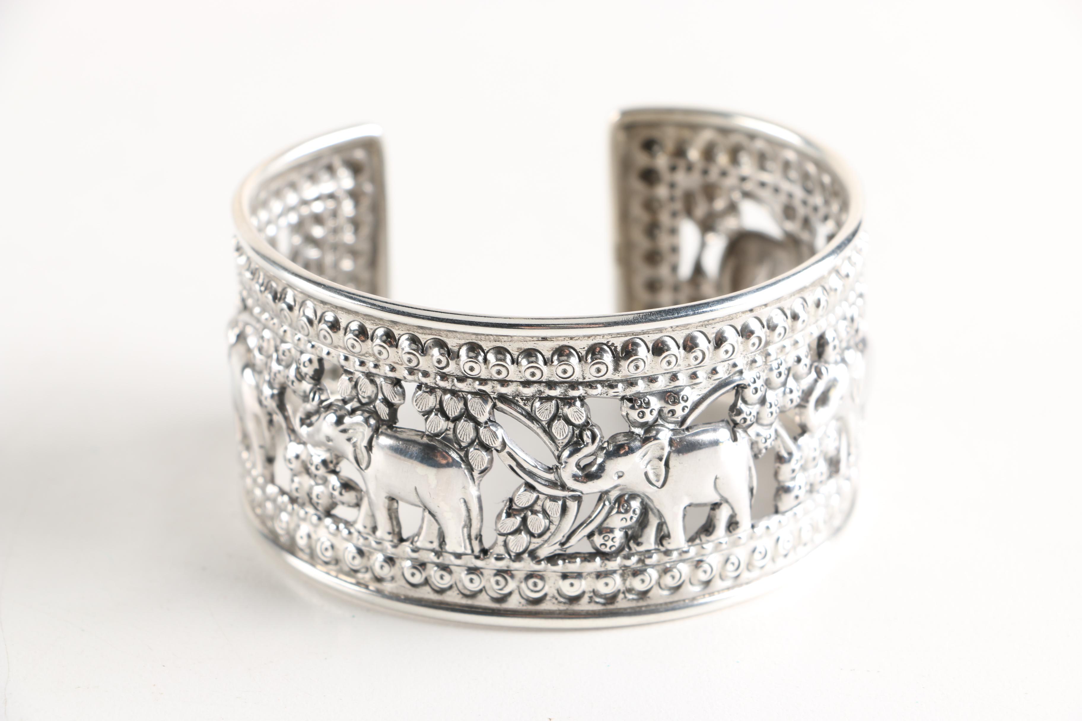 Sterling Silver Necklace and Bracelets Including Taxco