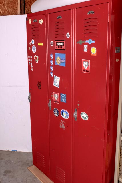 Vintage Interior Steel School Lockers in Red