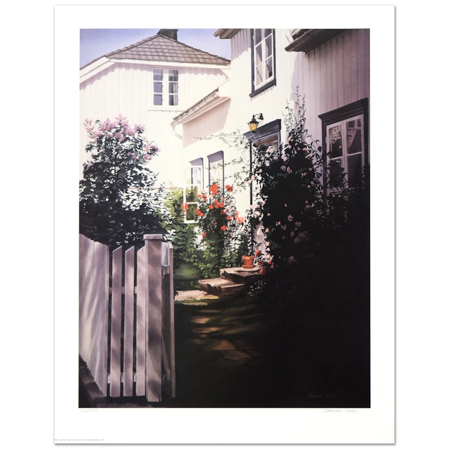 Barbara Buer Limited Edition Offset Lithograph "Garden Gate"