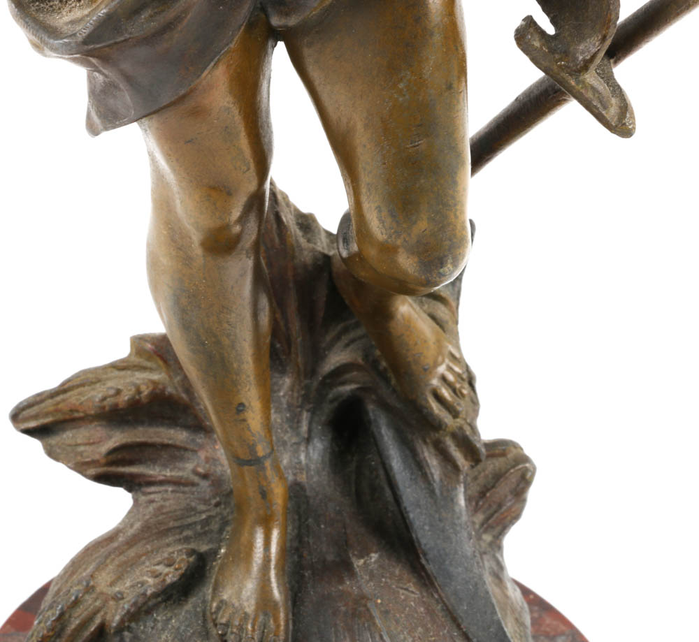 "La Moisson Est Abondante" Spelter Sculpture After Auguste Moreau