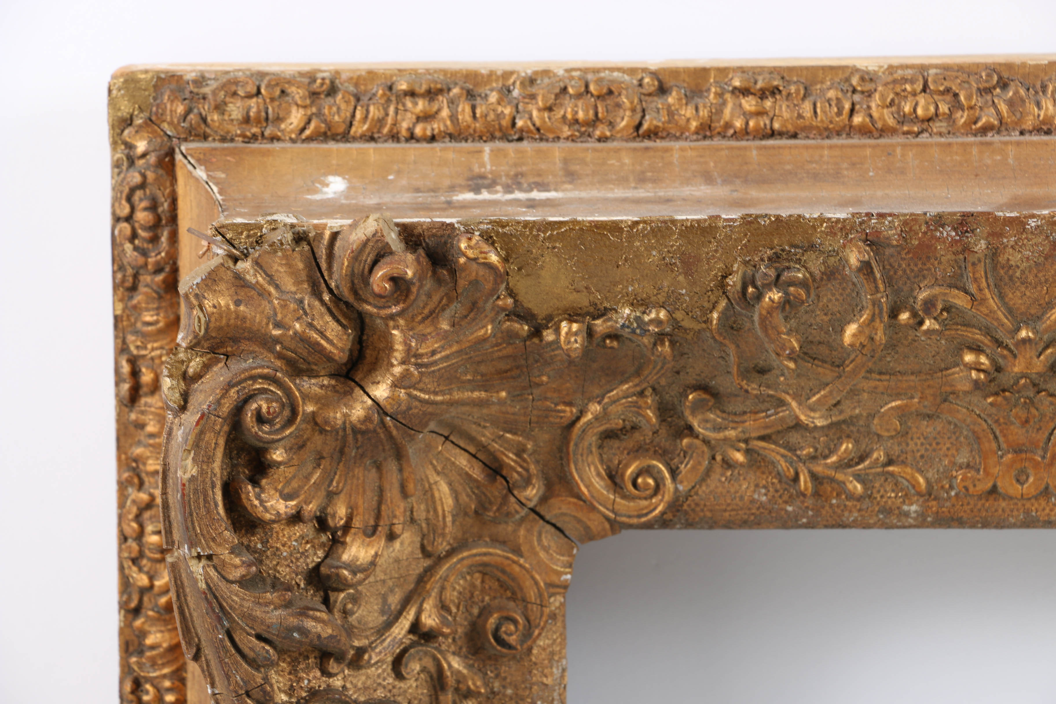 Mid-19th Century Thomas Cole Style Gilt and Gesso Frame