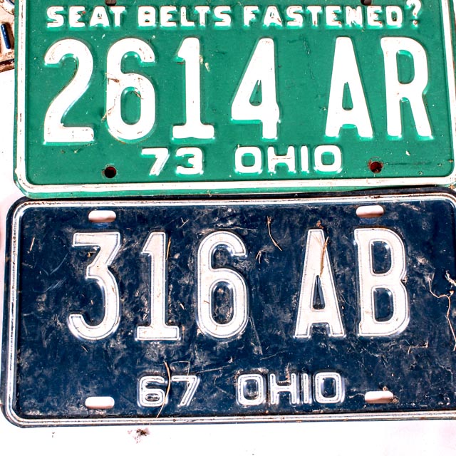 Large Collection of Vintage Ohio License Plates