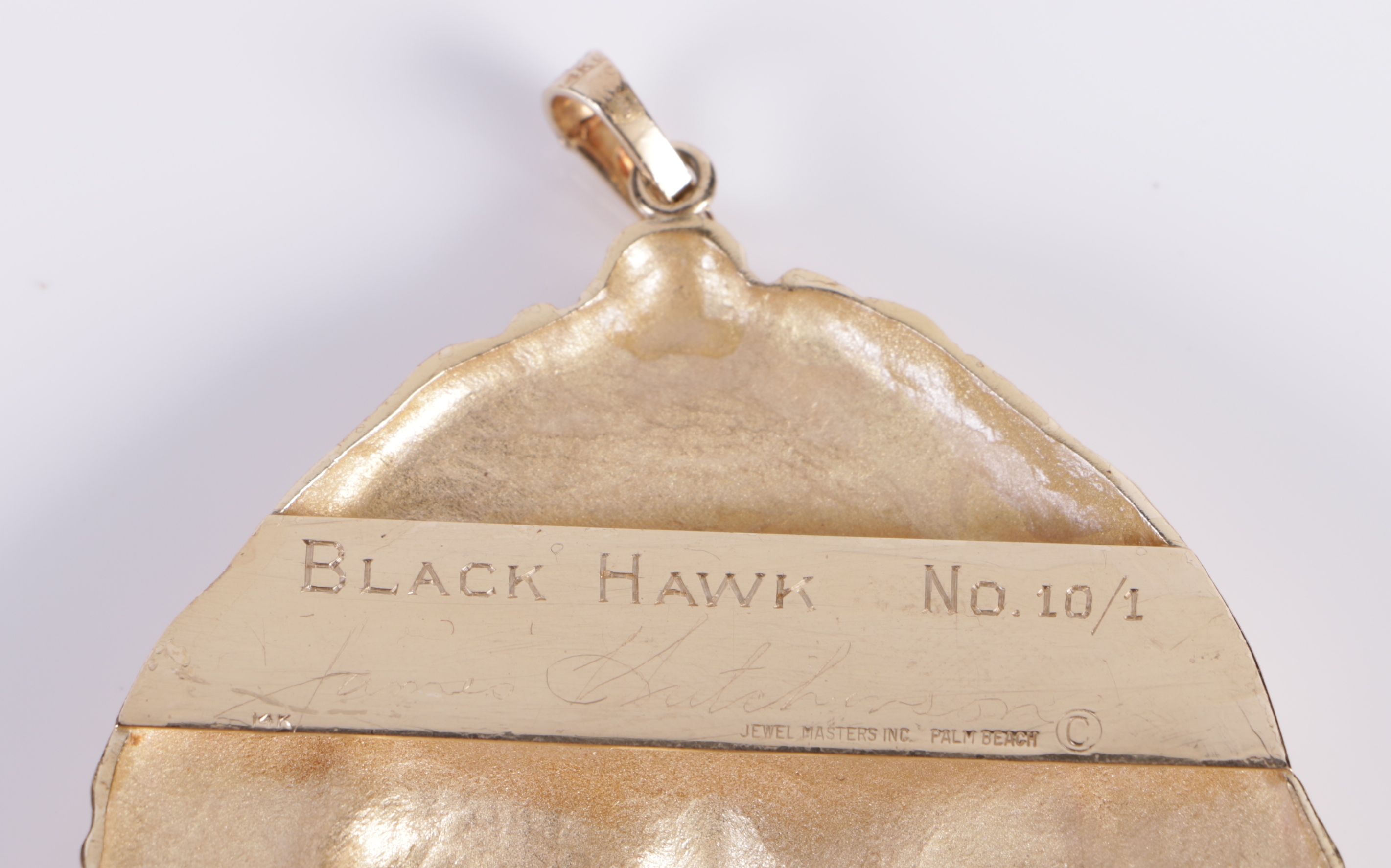 335.00 DWT 14K Yellow Gold Limited Edition Native American Figure Jewelry Set by James Hutchinson for Jewelmasters, Inc.