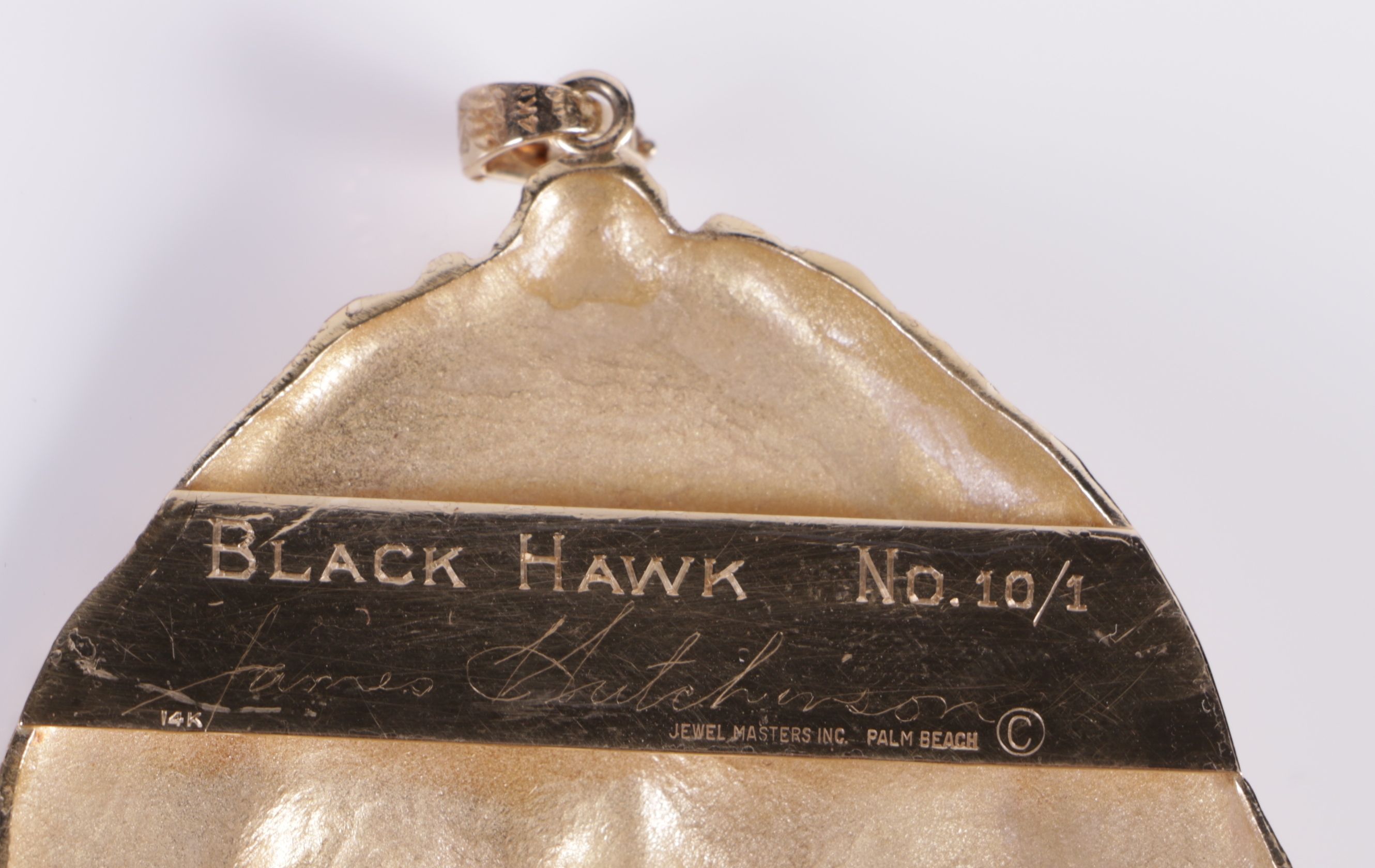 335.00 DWT 14K Yellow Gold Limited Edition Native American Figure Jewelry Set by James Hutchinson for Jewelmasters, Inc.