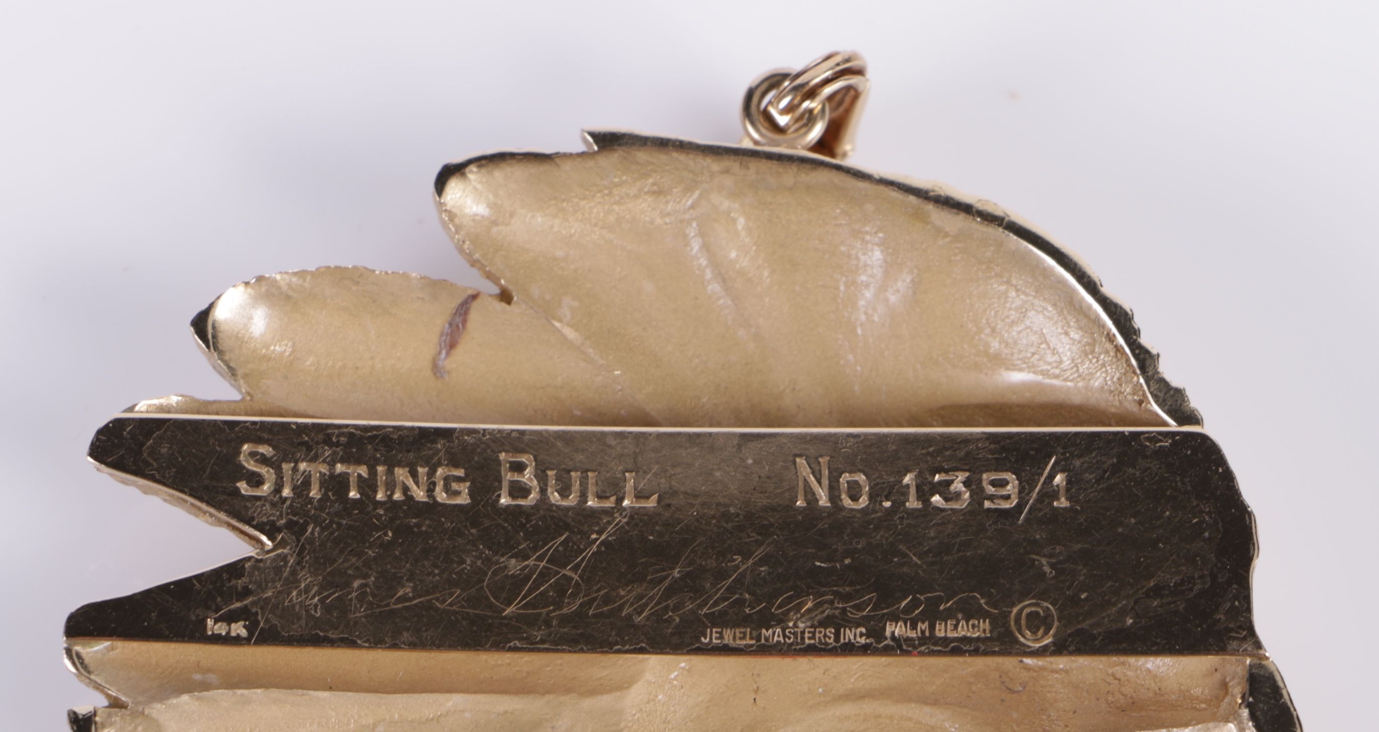 335.00 DWT 14K Yellow Gold Limited Edition Native American Figure Jewelry Set by James Hutchinson for Jewelmasters, Inc.