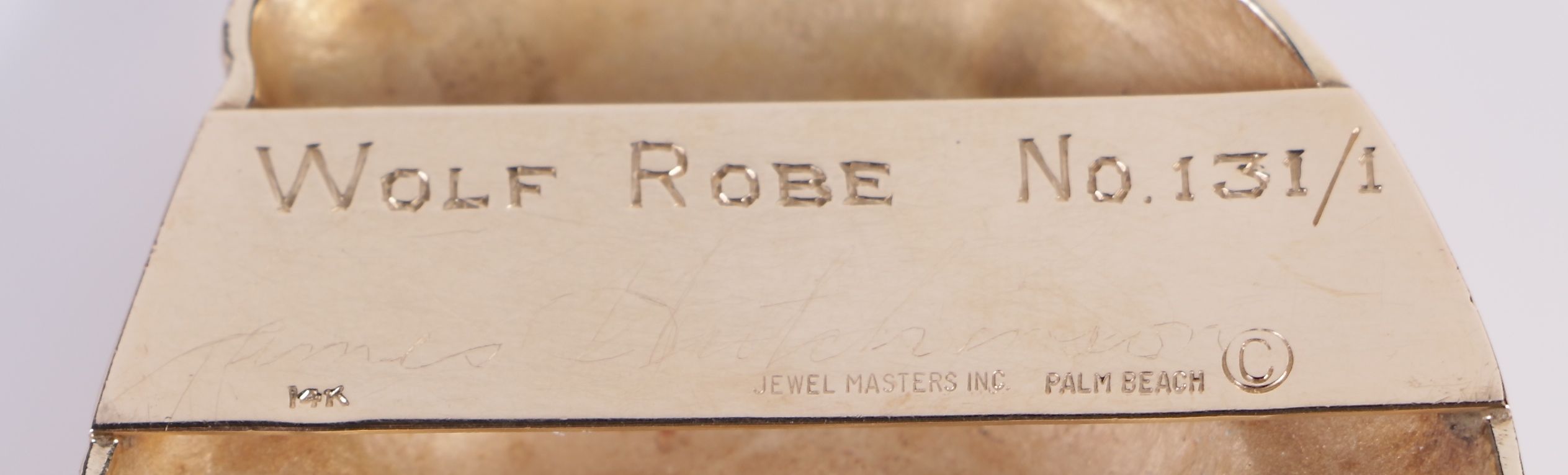 335.00 DWT 14K Yellow Gold Limited Edition Native American Figure Jewelry Set by James Hutchinson for Jewelmasters, Inc.