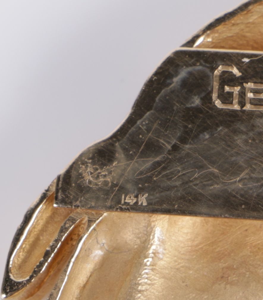 335.00 DWT 14K Yellow Gold Limited Edition Native American Figure Jewelry Set by James Hutchinson for Jewelmasters, Inc.