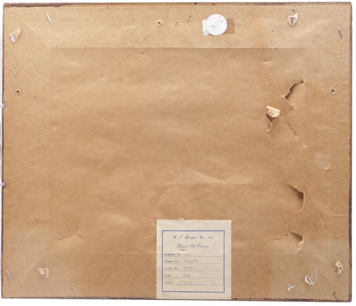 Oil on Board Painting of Reclining Female Nude