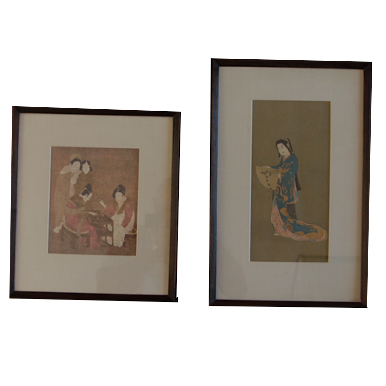 After Zhou Fang and a Ukiyo-e Bijinga Offset Lithographs