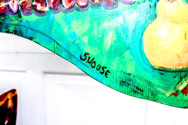 Large Artisan Made Wooden Christmas Tree Cut Out Display.