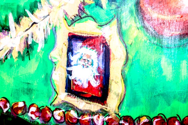 Large Artisan Made Wooden Christmas Tree Cut Out Display.