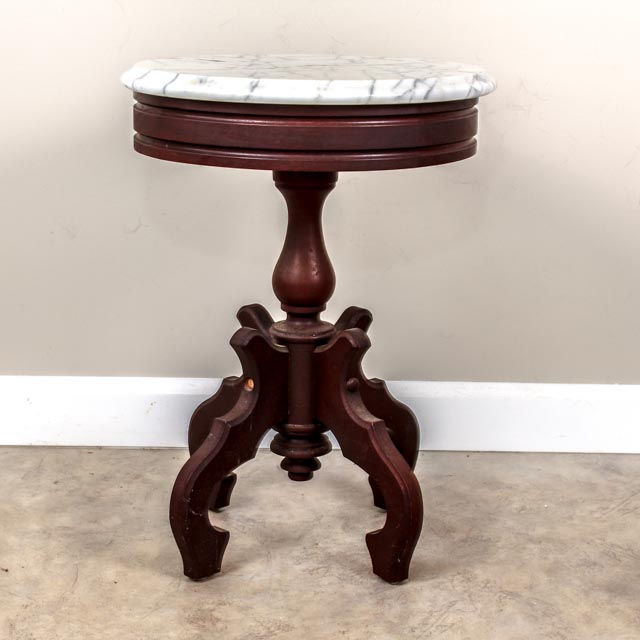 Vintage Sewing Rocker with Small Marble Table