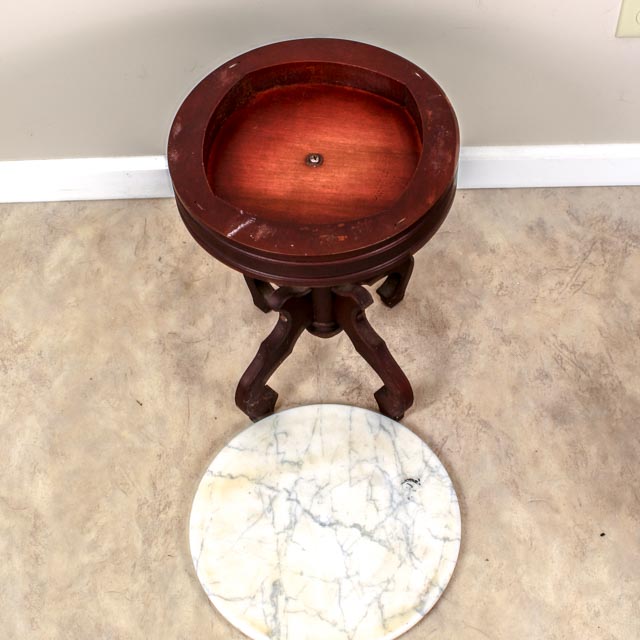 Vintage Sewing Rocker with Small Marble Table