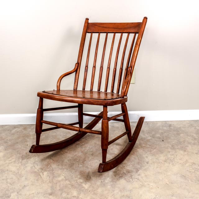 Vintage Sewing Rocker with Small Marble Table