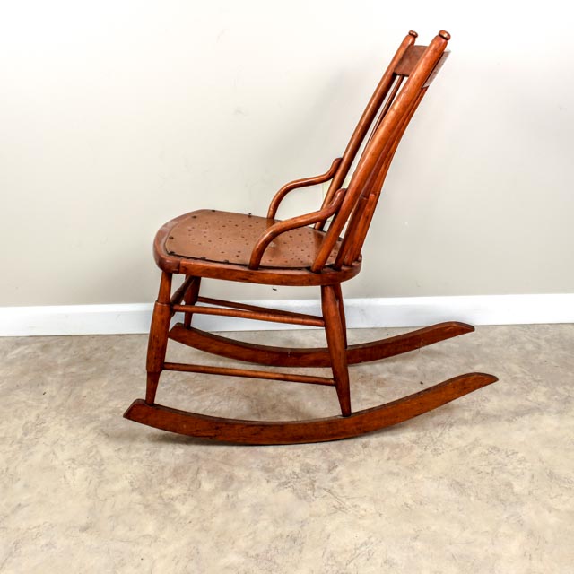 Vintage Sewing Rocker with Small Marble Table