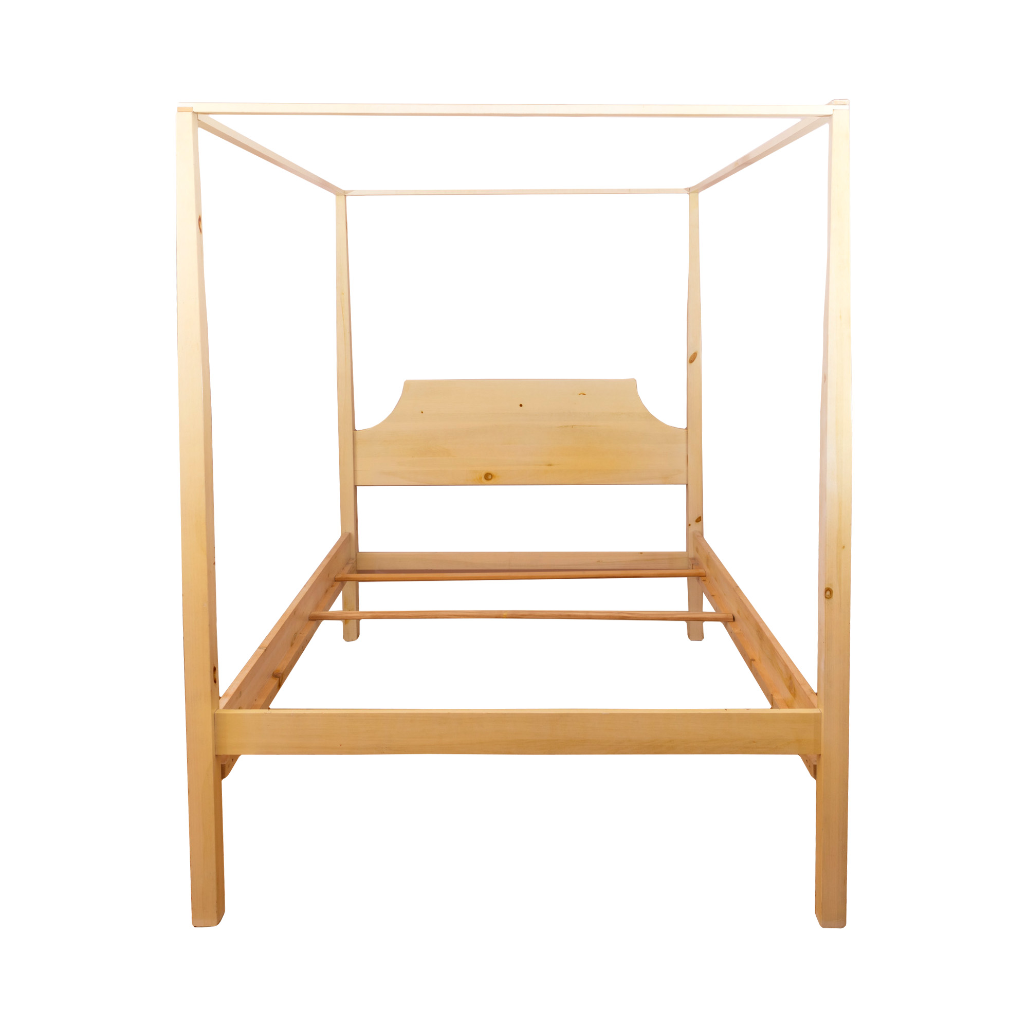Pine Queen Sized Canopy Poster Bed Frame