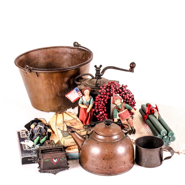 Vintage Early American Style Decor Grouping