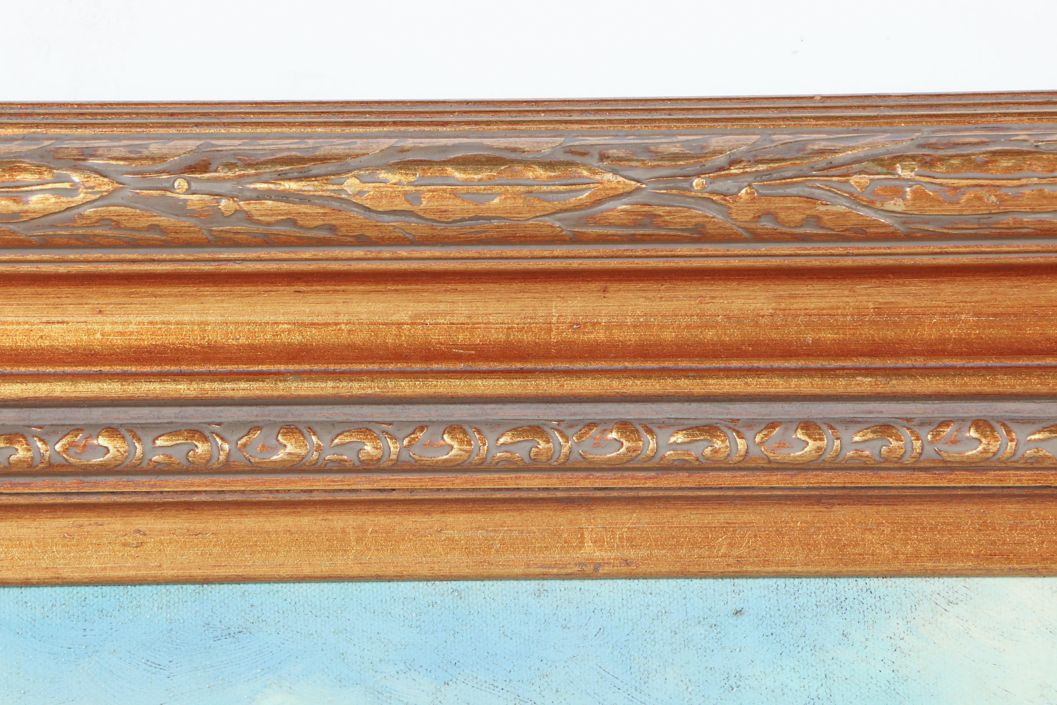 W. Larson Oil Painting on Canvas of a Fox Hunting Scene