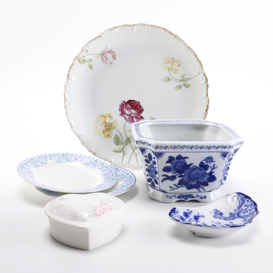 Assortment Of China Including Hand-Painted Tressemann and Vogt