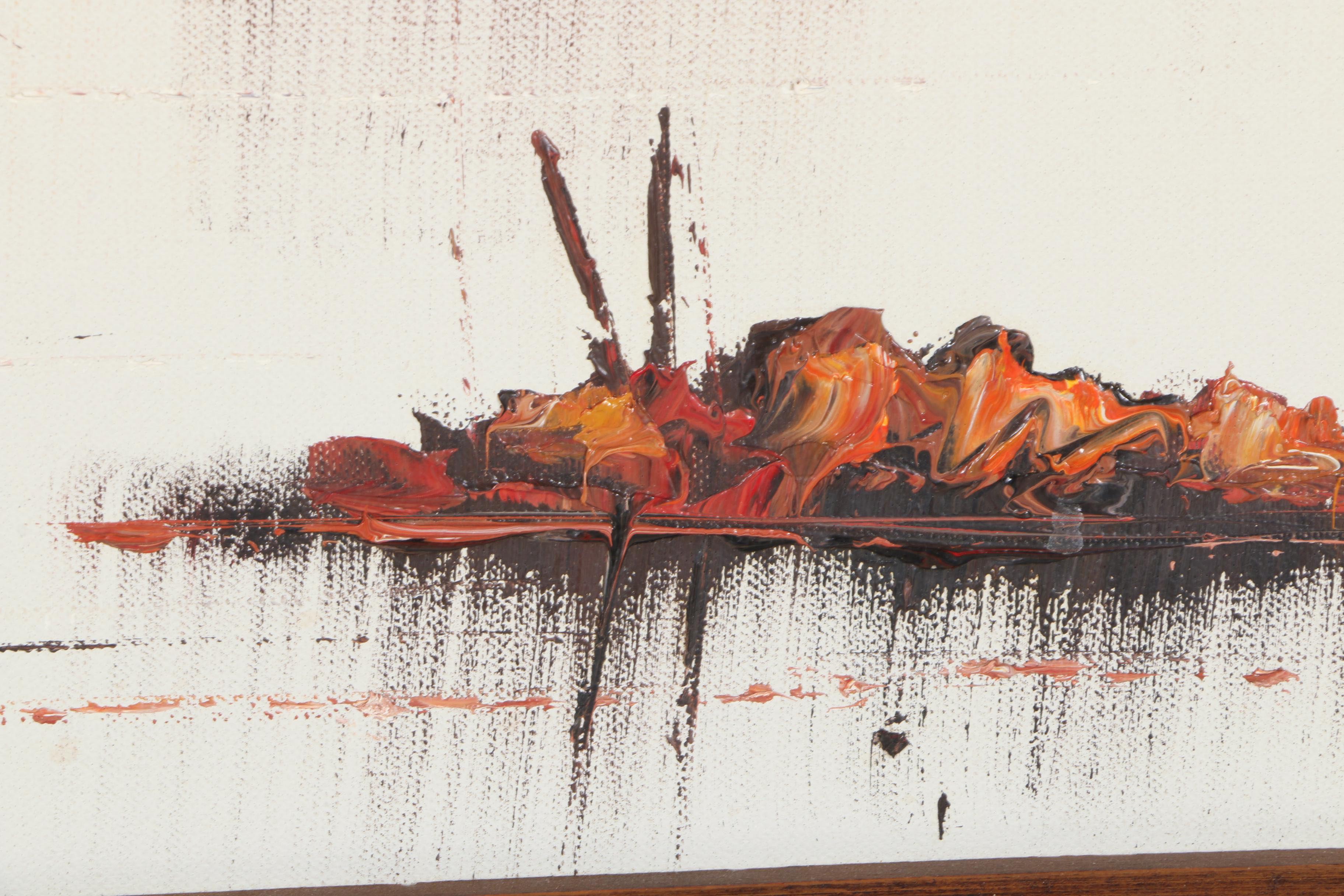 Yip Po Wang Oil Painting of Boats on the Water