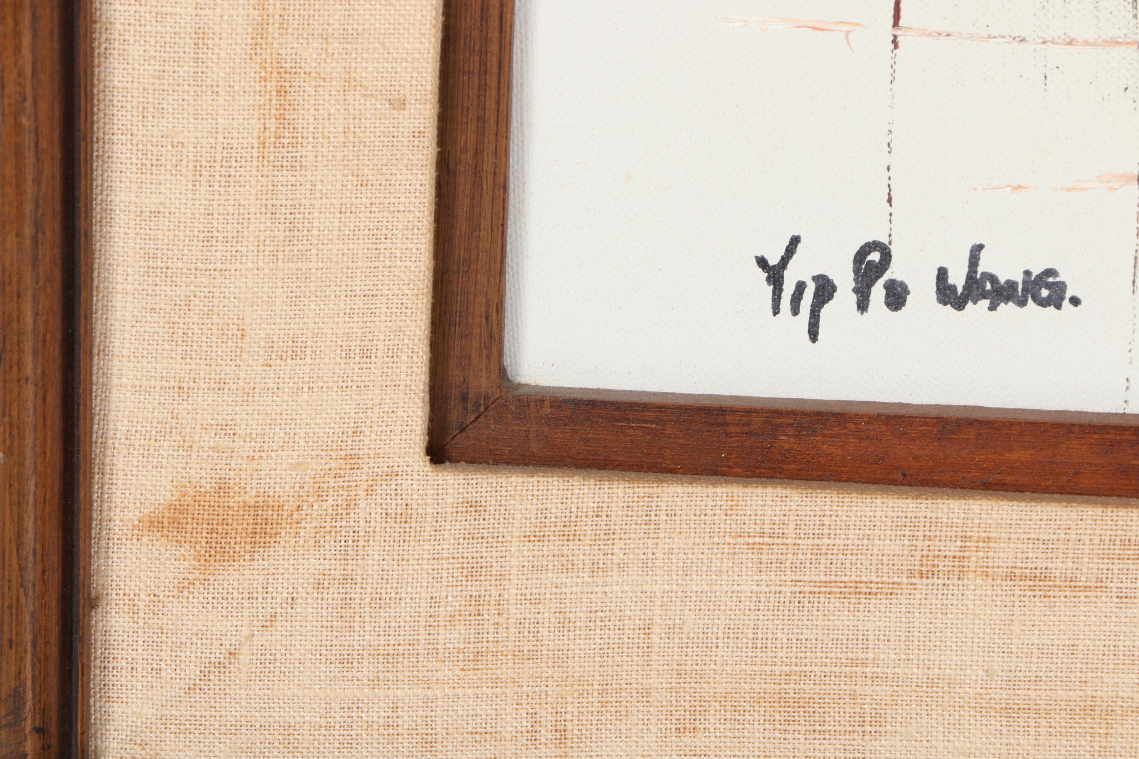 Yip Po Wang Oil Painting of Boats on the Water