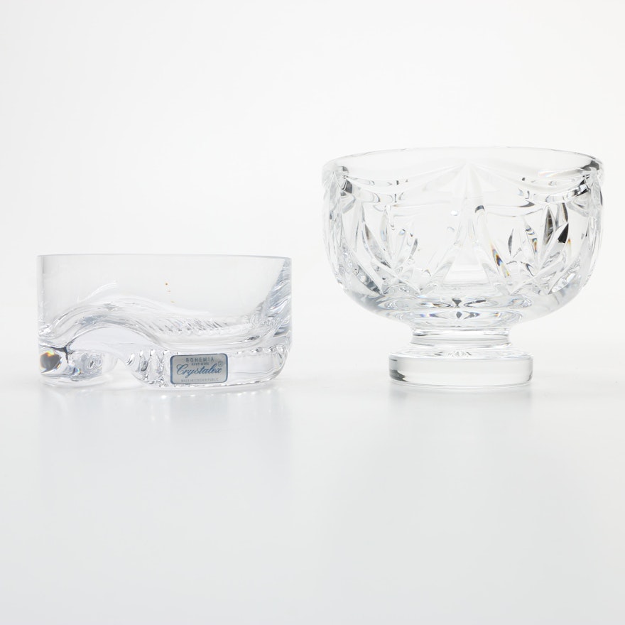 Waterford Crystal Bowl and Crystalex Wine Coaster