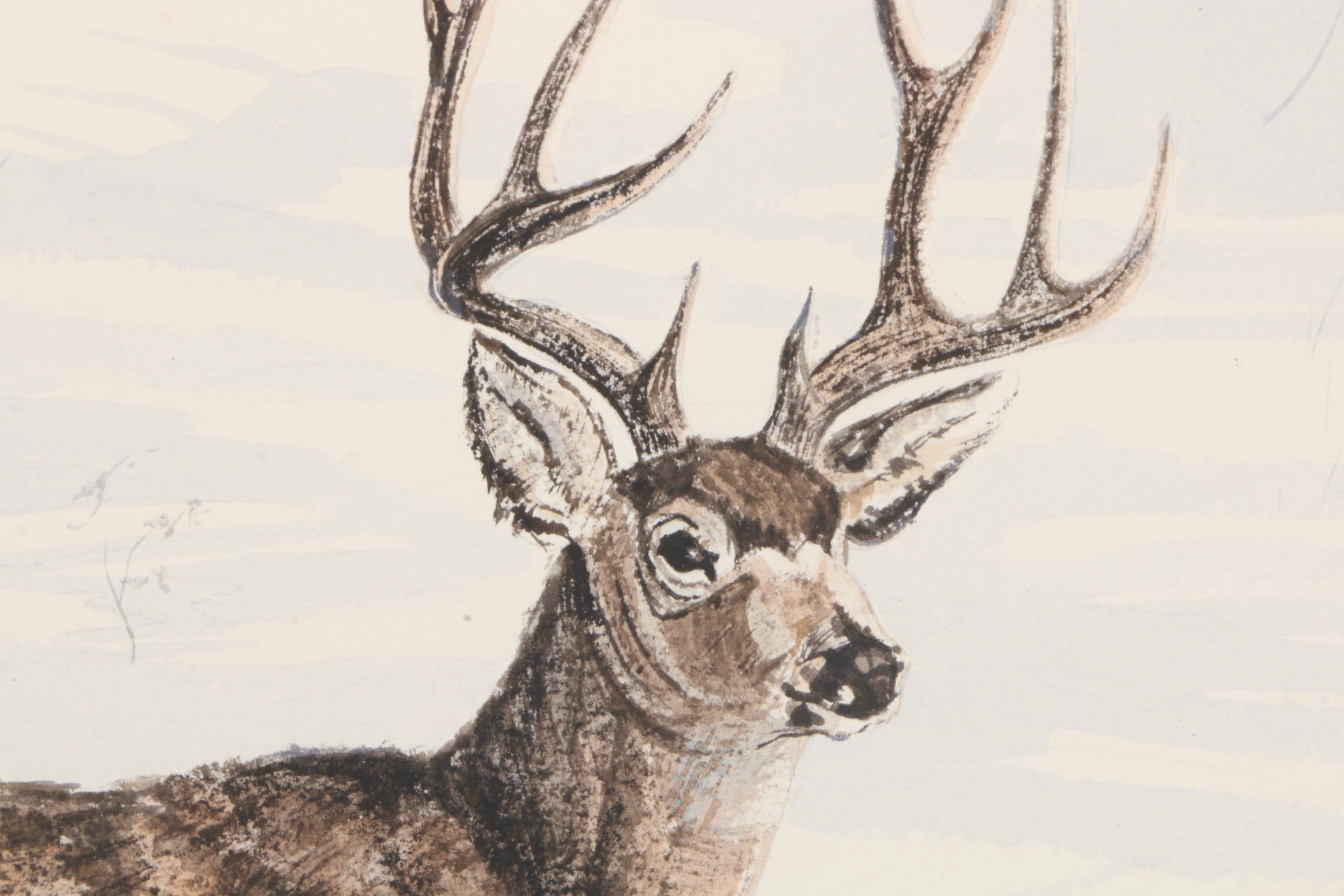 Larry Dodson Watercolor "Lookout Mountain Winter"