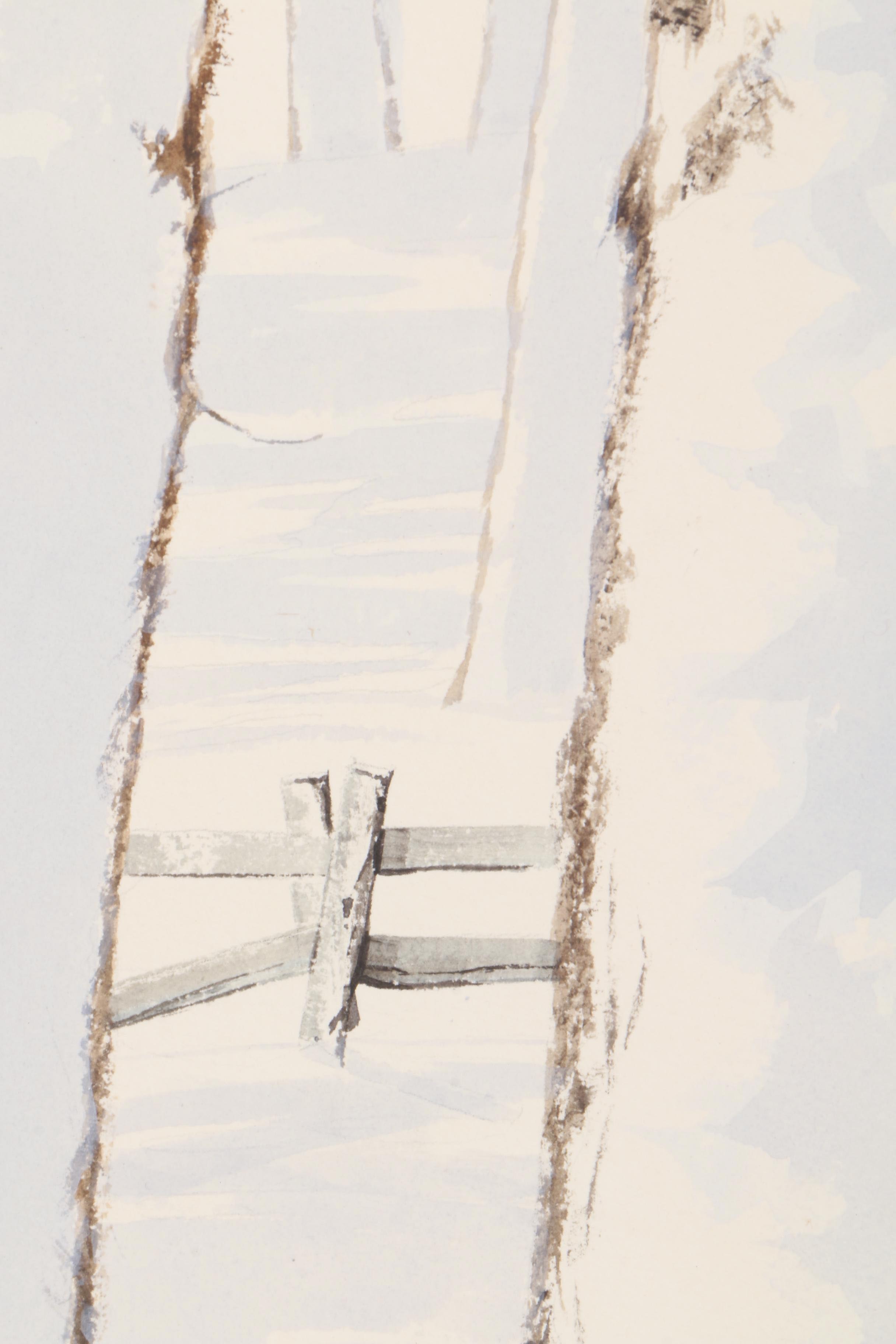 Larry Dodson Watercolor "Lookout Mountain Winter"